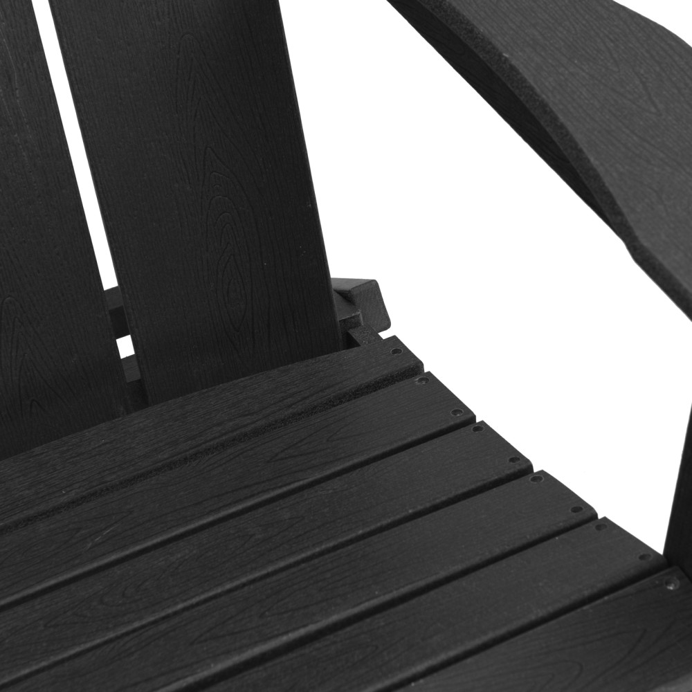 Produktbild för Trädgård Stol 2 pcs Svart 80,5 x 74,5 x 92 cm polyeten