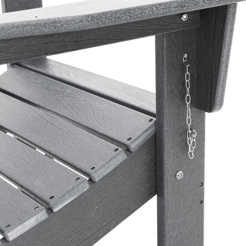 Produktbild för Trädgård Stol 2 pcs Ljusgrå 80,5 x 74,5 x 92 cm polyeten