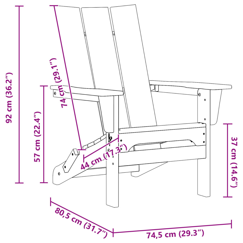 Produktbild för Trädgård Stol 2 pcs Ljusgrå 80,5 x 74,5 x 92 cm polyeten