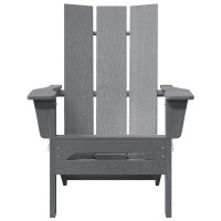 Produktbild för Trädgård Stol 2 pcs Ljusgrå 80,5 x 74,5 x 92 cm polyeten