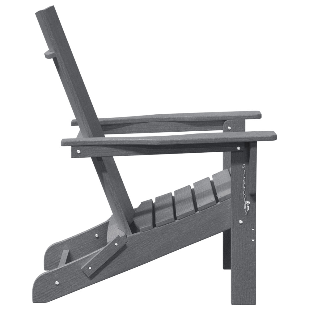 Produktbild för Trädgård Stol 2 pcs Ljusgrå 80,5 x 74,5 x 92 cm polyeten