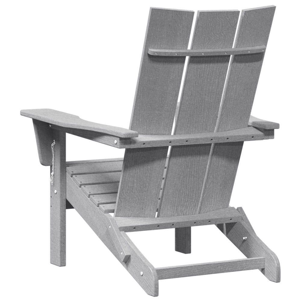 Produktbild för Trädgård Stol 2 pcs Ljusgrå 80,5 x 74,5 x 92 cm polyeten