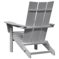 Produktbild för Trädgård Stol 2 pcs Ljusgrå 80,5 x 74,5 x 92 cm polyeten
