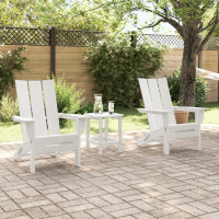 Produktbild för Trädgård Stol 3 pcs Vit 80,5 x 74,5 x 92 cm polyeten