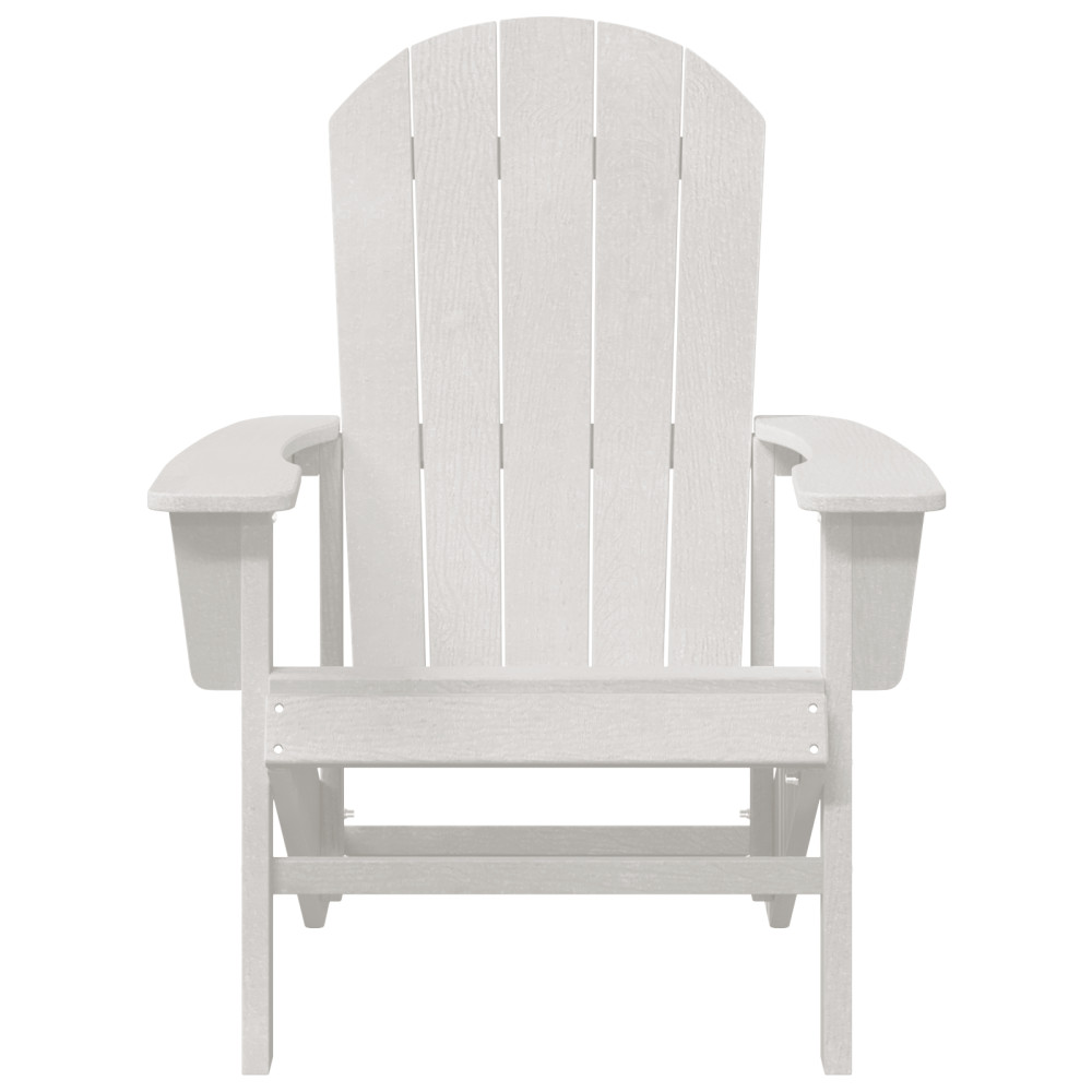 Produktbild för Trädgård Stol 2 pcs Vit 82 x 74 x 92 cm polyeten