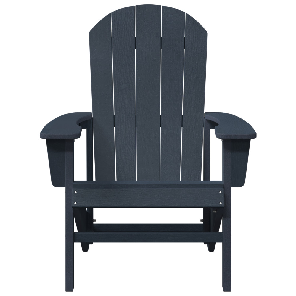 Produktbild för Trädgård Stol 2 pcs Marinblå 82 x 74 x 92 cm polyeten