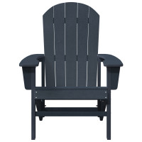 Produktbild för Trädgård Stol 2 pcs Marinblå 82 x 74 x 92 cm polyeten