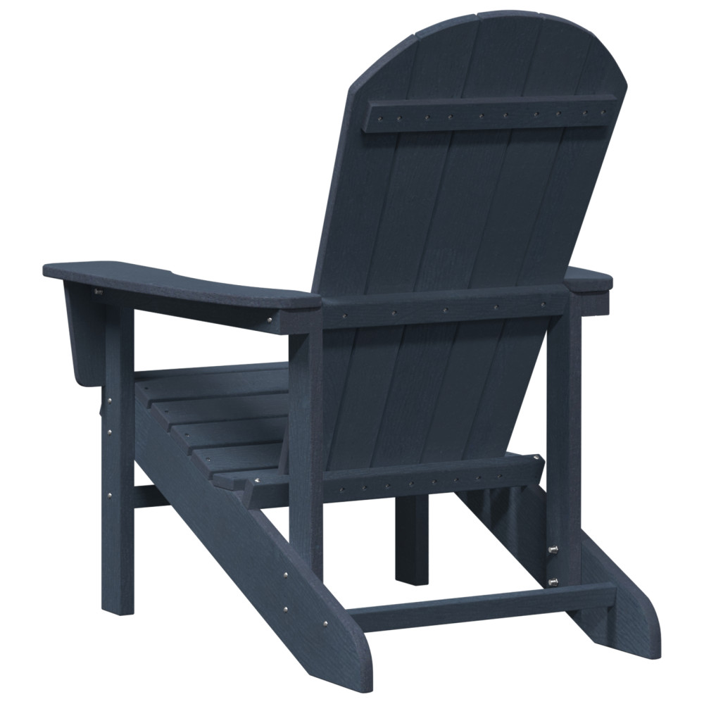 Produktbild för Trädgård Stol 2 pcs Marinblå 82 x 74 x 92 cm polyeten