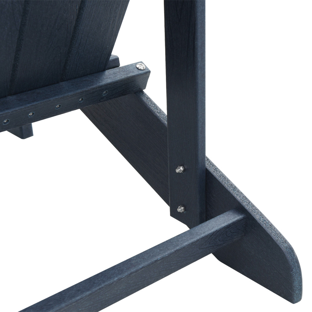 Produktbild för Trädgård Stol 2 pcs Marinblå 82 x 74 x 92 cm polyeten