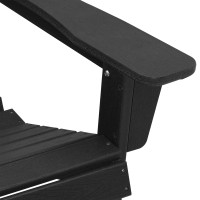 Produktbild för Trädgård Stol 2 pcs Svart 82 x 74 x 92 cm polyeten