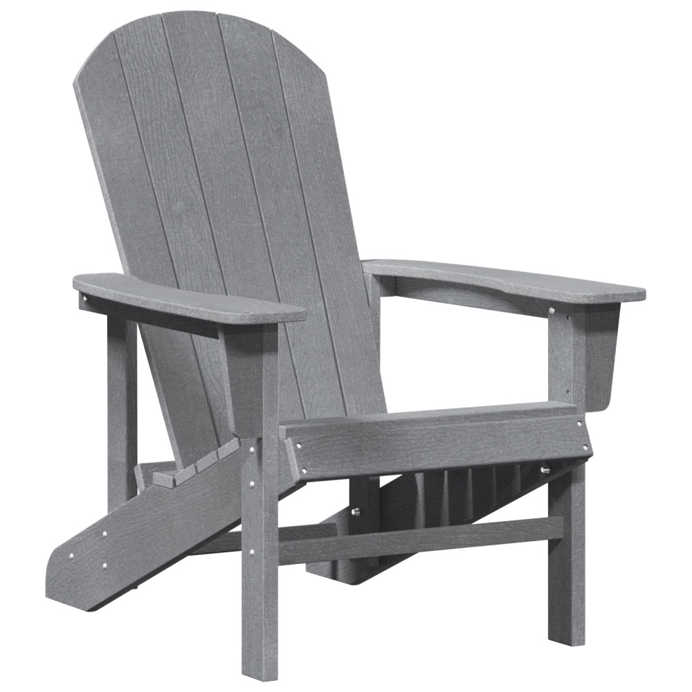 Produktbild för Trädgård Stol 2 pcs Ljusgrå 82 x 74 x 92 cm polyeten