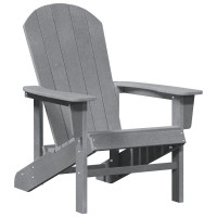 Produktbild för Trädgård Stol 2 pcs Ljusgrå 82 x 74 x 92 cm polyeten