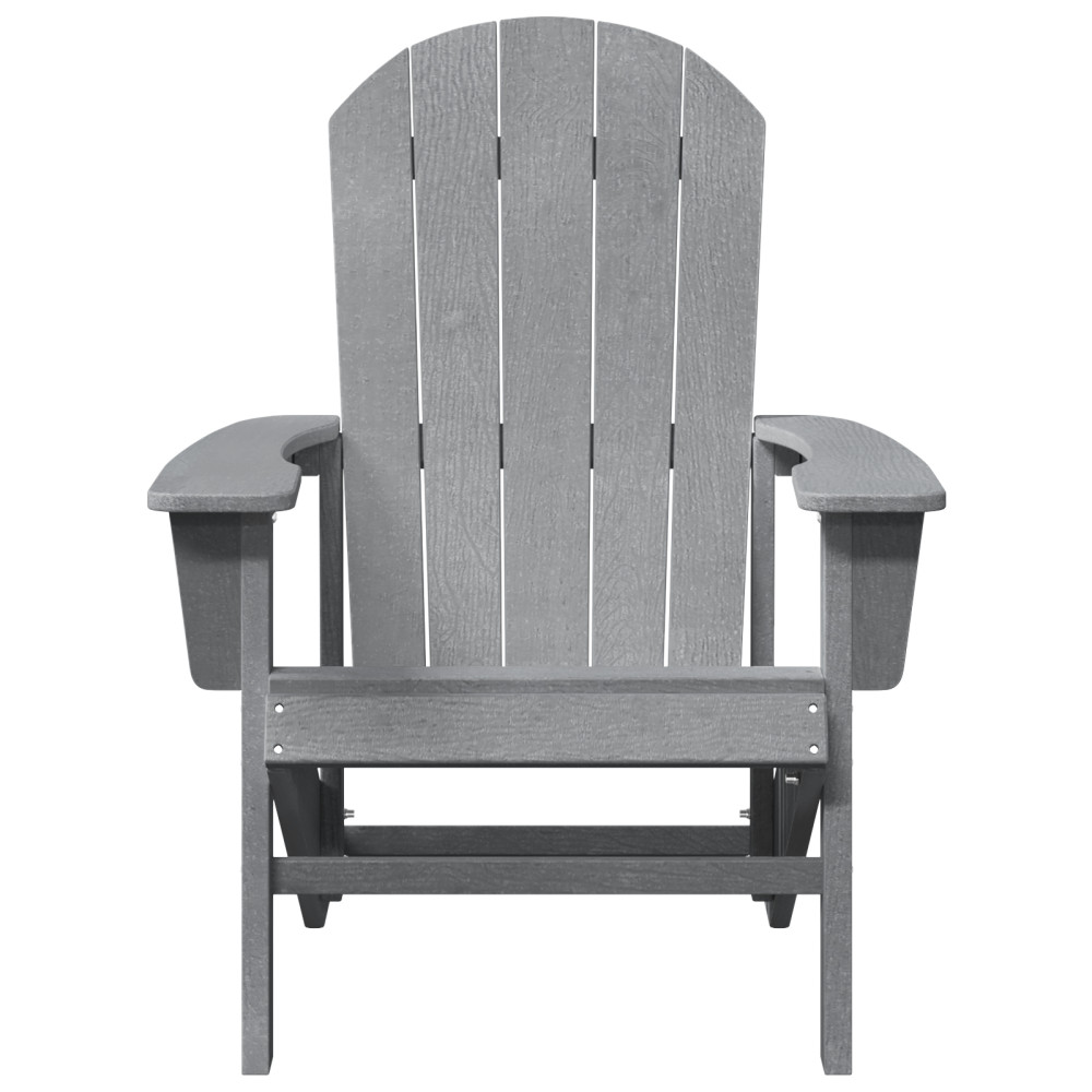 Produktbild för Trädgård Stol 2 pcs Ljusgrå 82 x 74 x 92 cm polyeten