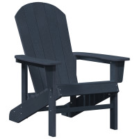 Produktbild för Trädgård Stol 3 pcs Marinblå polyeten