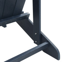 Produktbild för Trädgård Stol 3 pcs Marinblå polyeten