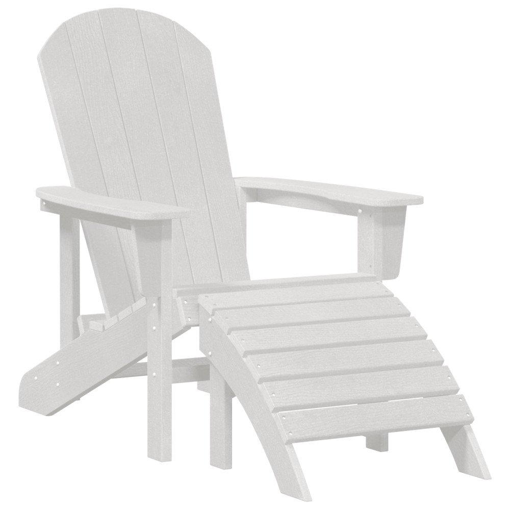 Produktbild för Trädgård Stol 2 pcs Vit 83 x 74 x 92 cm polyeten