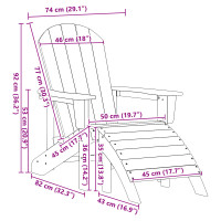 Produktbild för Trädgård Stol 2 pcs Marinblå 83 x 74 x 92 cm polyeten