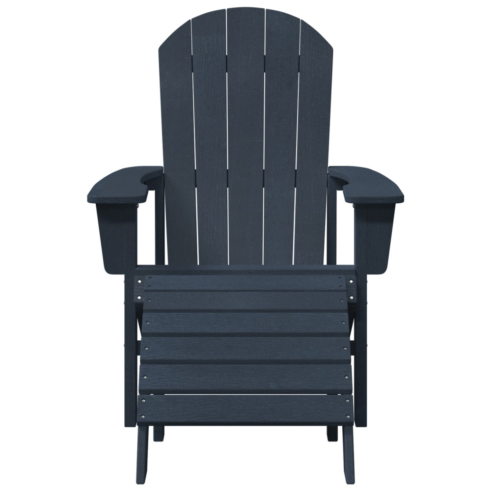 Produktbild för Trädgård Stol 2 pcs Marinblå 83 x 74 x 92 cm polyeten