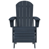 Produktbild för Trädgård Stol 2 pcs Marinblå 83 x 74 x 92 cm polyeten