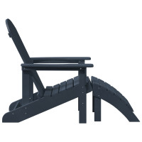 Produktbild för Trädgård Stol 2 pcs Marinblå 83 x 74 x 92 cm polyeten