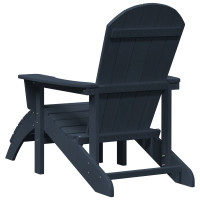 Produktbild för Trädgård Stol 2 pcs Marinblå 83 x 74 x 92 cm polyeten