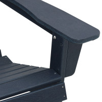 Produktbild för Trädgård Stol 2 pcs Marinblå 83 x 74 x 92 cm polyeten