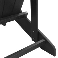 Produktbild för Trädgård Stol 2 pcs Svart 83 x 74 x 92 cm polyeten