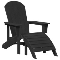 Produktbild för Trädgård Stol 2 pcs Svart 83 x 74 x 92 cm polyeten