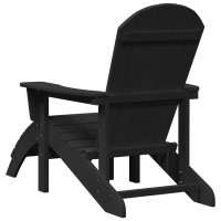 Produktbild för Trädgård Stol 2 pcs Svart 83 x 74 x 92 cm polyeten