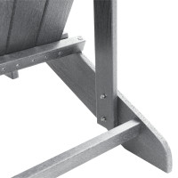 Produktbild för Trädgård Stol 2 pcs Ljusgrå 83 x 74 x 92 cm polyeten