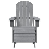 Produktbild för Trädgård Stol 2 pcs Ljusgrå 83 x 74 x 92 cm polyeten