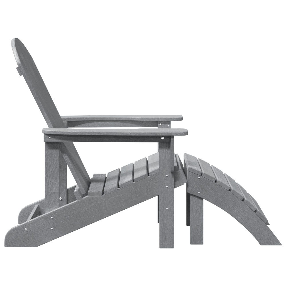 Produktbild för Trädgård Stol 2 pcs Ljusgrå 83 x 74 x 92 cm polyeten