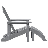 Produktbild för Trädgård Stol 2 pcs Ljusgrå 83 x 74 x 92 cm polyeten