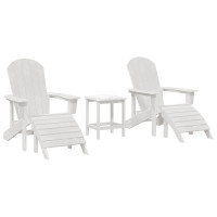 Produktbild för Trädgård Stol 3 pcs Vit polyeten