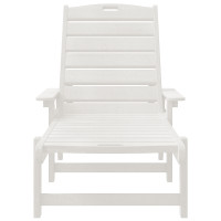 Produktbild för Solstol Reclining 2 pcs Vit 195,5 x 53 x 98,5 cm polyeten