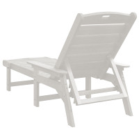 Produktbild för Solstol Reclining 2 pcs Vit 195,5 x 53 x 98,5 cm polyeten