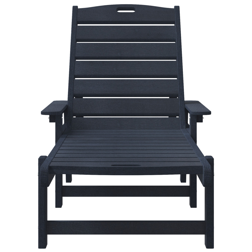 Produktbild för Solstol Reclining 2 pcs Marinblå 195,5 x 53 x 98,5 cm polyeten