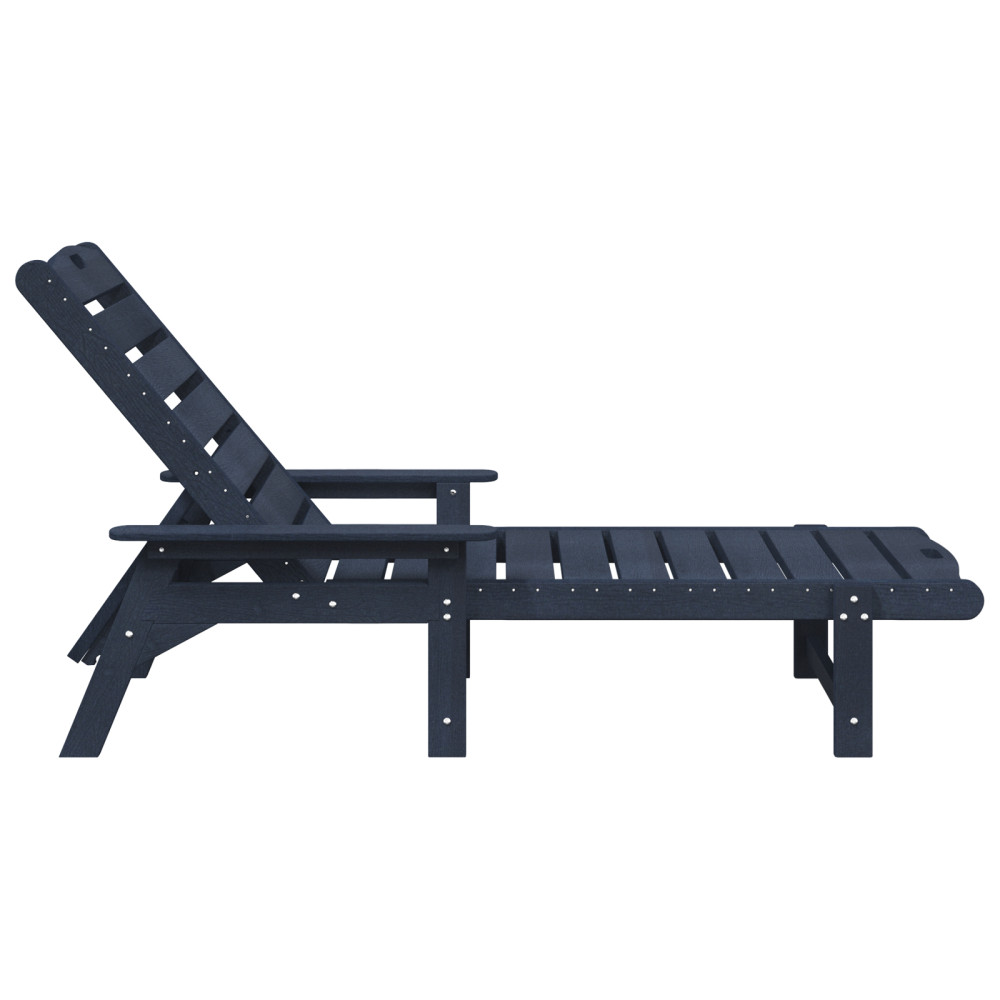 Produktbild för Solstol Reclining 2 pcs Marinblå 195,5 x 53 x 98,5 cm polyeten