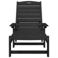 Produktbild för Solstol Reclining 2 pcs Svart 195,5 x 53 x 98,5 cm polyeten