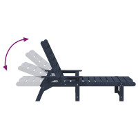 Produktbild för Solstol Reclining 3 pcs Marinblå polyeten