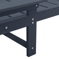 Produktbild för Solstol Reclining 3 pcs Marinblå polyeten