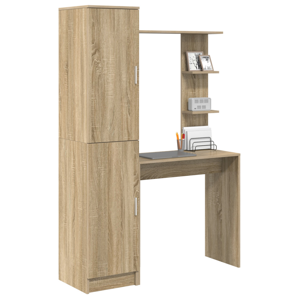 Produktbild för Skrivbord 2 pcs Sonoma-ek