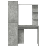 Produktbild för Skrivbord 2 pcs Betonggrå