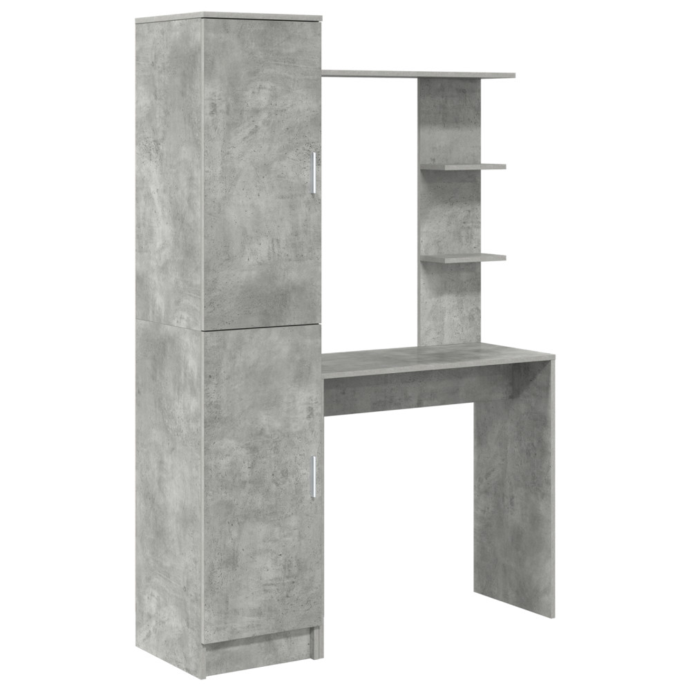 Produktbild för Skrivbord 2 pcs Betonggrå