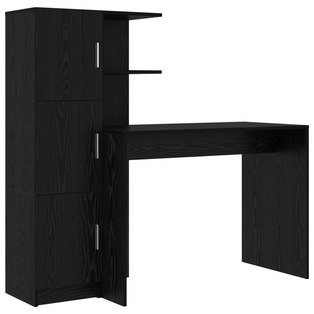 Produktbild för Skrivbord 2 pcs Svart Ek
