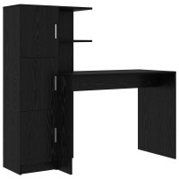 Produktbild för Skrivbord 2 pcs Svart Ek