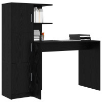 Produktbild för Skrivbord 2 pcs Svart Ek