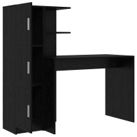 Produktbild för Skrivbord 2 pcs Svart Ek