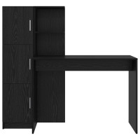 Produktbild för Skrivbord 2 pcs Svart Ek