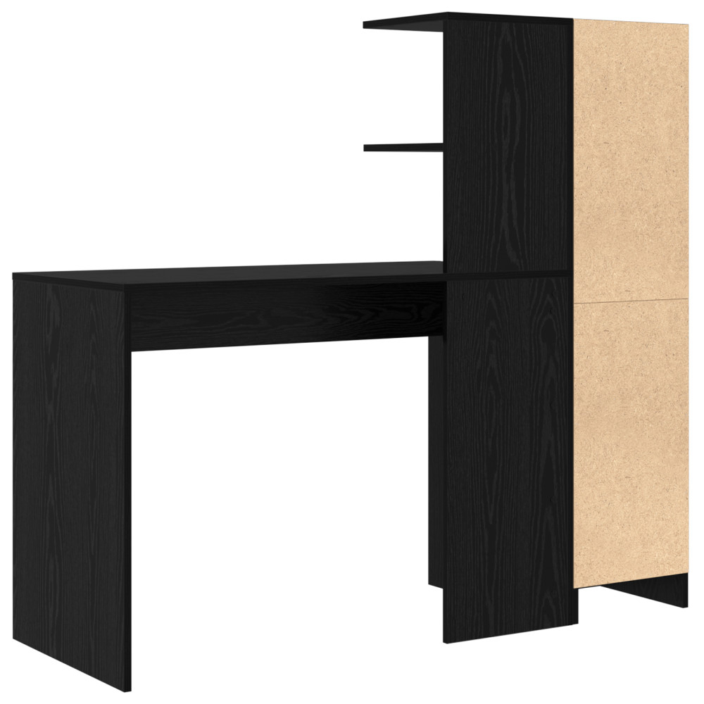 Produktbild för Skrivbord 2 pcs Svart Ek